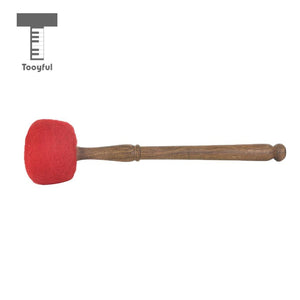 Tooyful Handmade Wool Felt Hammer Mallet Stick Wood Handle Tibetan Buddhist Meditation Singing Bowl Accessory 29cm/11.41inch