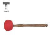 Tooyful Handmade Wool Felt Hammer Mallet Stick Wood Handle Tibetan Buddhist Meditation Singing Bowl Accessory 29cm/11.41inch