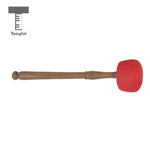 Tooyful Handmade Wool Felt Hammer Mallet Stick Wood Handle Tibetan Buddhist Meditation Singing Bowl Accessory 29cm/11.41inch