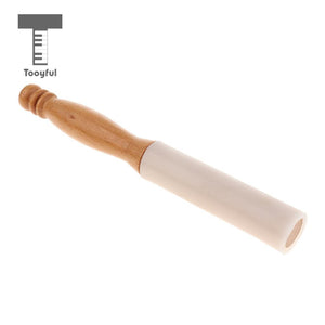 Tooyful Rubber Mallet Stick Beater Wood Handle Musical Pyramid Mallet Tool Crystal Singing Bowl Accessory 24.2cm/9.52inch