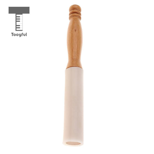 Tooyful Rubber Mallet Stick Beater Wood Handle Musical Pyramid Mallet Tool Crystal Singing Bowl Accessory 24.2cm/9.52inch