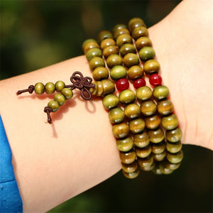 Trendy 8mm 108 Natural Wooden beads Tibetan Buddhist Meditation Bracelet For Men Women Bangles Jewelry