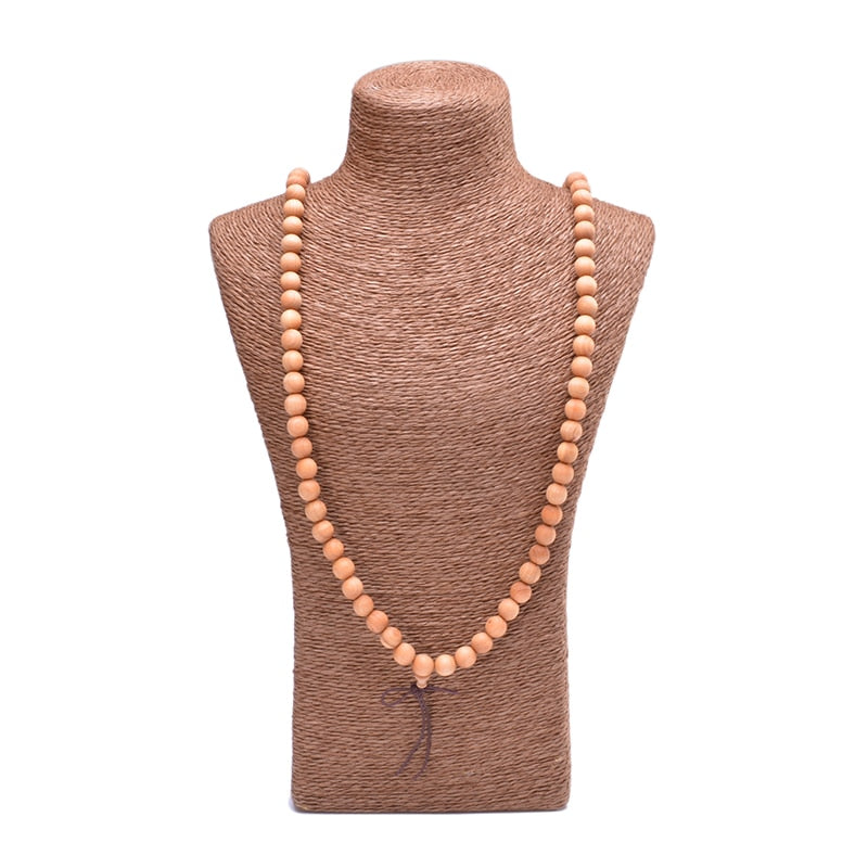 Wood Bracelet 108 Mala Yoga Necklace Buddha Charm Prayer Healing Elastic Natural Fragrance Beaded Bracelet For Women Men Gift