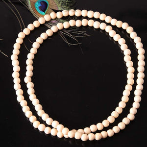 XIAOJINGLING Natural Wood Necklace Vintage Beads Necklaces Retro Jewelry For Women Men 90cm 108 Beads Sweater Chain Necklace