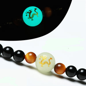 Yoga Black Onyx Men 6mm 108 Beads Strand Bracelets Luminous Natural Stones  Tiger Eyes Buddha Mala Bracelet For Women Jewelry