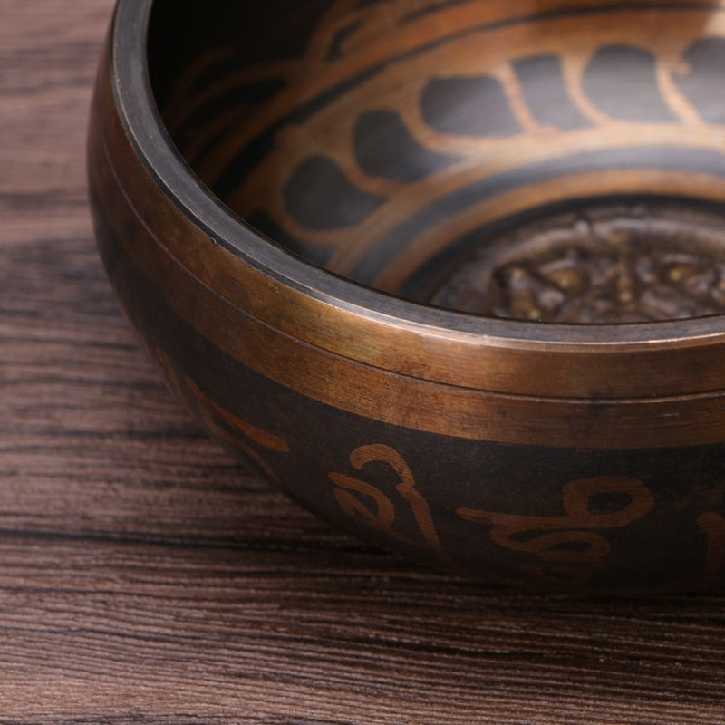 Yoga Tibetan Singing Bowl Himalayan Hand Hammered Chakra Meditation Religion Belief Buddhist supplies Home Decoration Crafts
