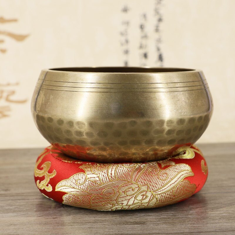 Yoga Tibetan Singing Bowls Mat Himalayan Hand Hammered Chakra Meditation Religion Faith Buddhist supplies Home Decoration GPD