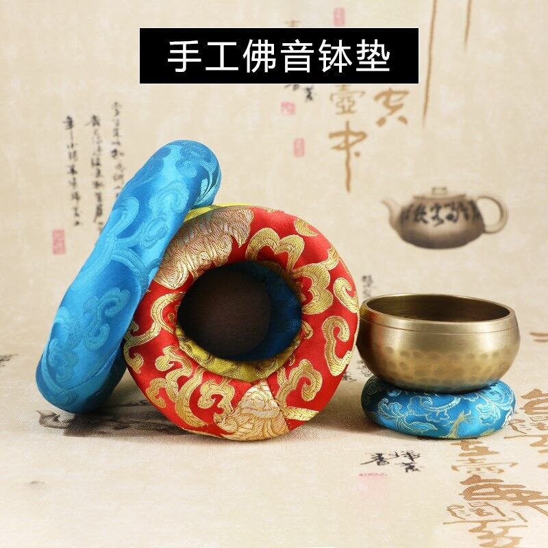 Yoga Tibetan Singing Bowls Mat Himalayan Hand Hammered Chakra Meditation Religion Faith Buddhist supplies Home Decoration GPD